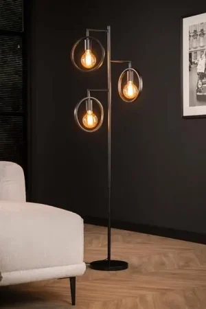 Bestel Nu Staande lamp Rain 155 cm-Charcoal