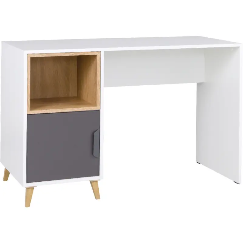 Alleen Vandaag Bureau JOKI JK14 Wit / Grafiet / Grijs
