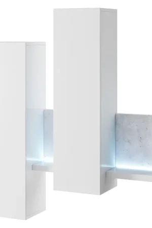 Alleen Vandaag Hangende Vitrinekast TABO BT04 Wit / Beton Colorado