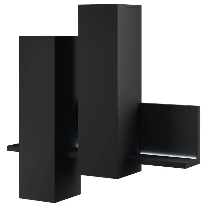 Voordeelprijs Hangende Vitrinekast TABO BT04 Zwart
