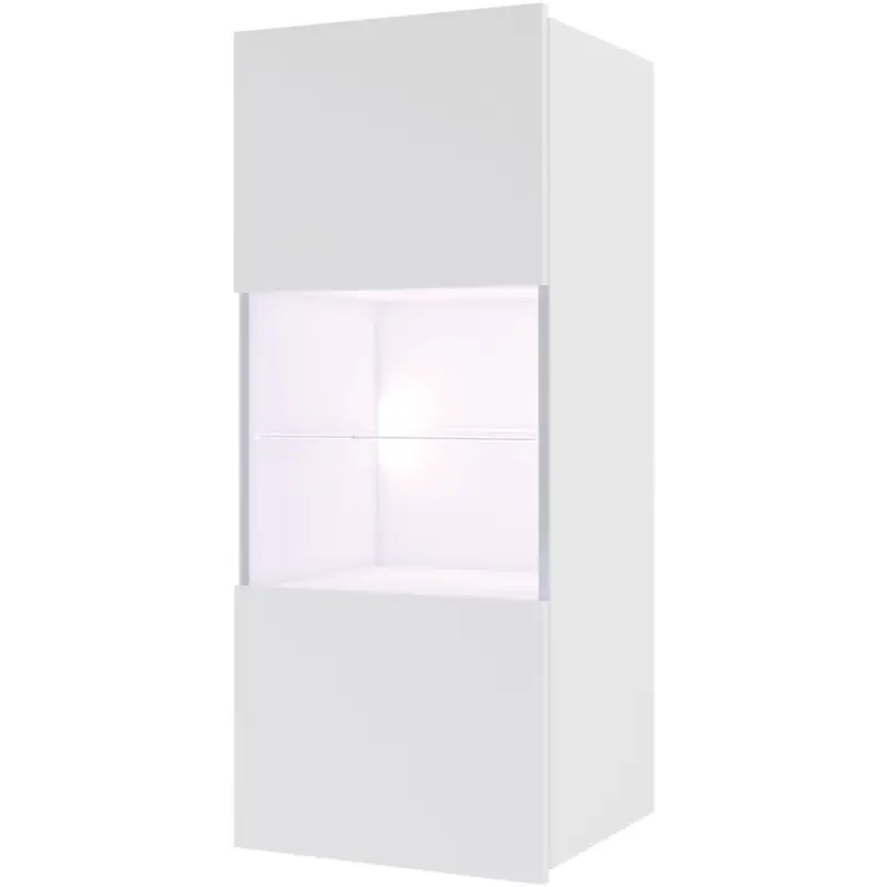 Favoriet Hangende Vitrinekast CALABRIA CL2 Wit / Witte Glans