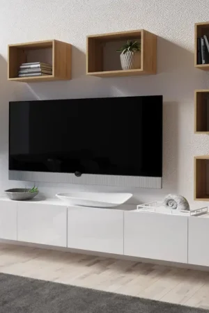 Gereduceerde Prijs Wandmeubel CALABRIA 37 Wit / Witte Glans
