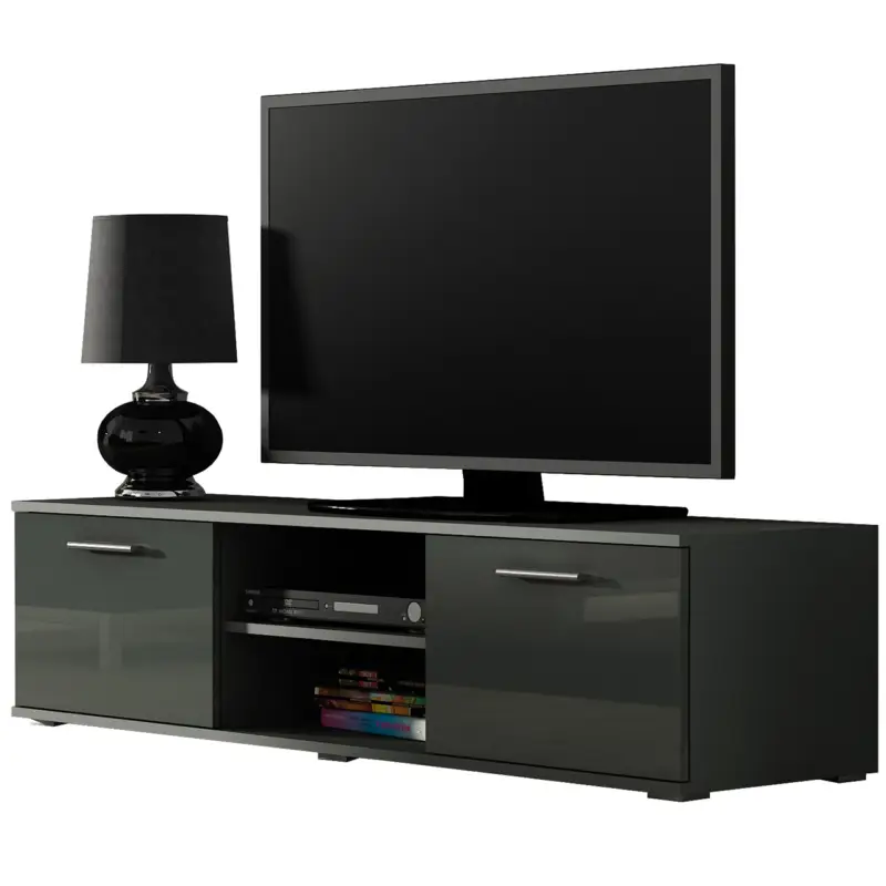Populair RTV Commode SINDI SH4H Grijs / Grijs Glans