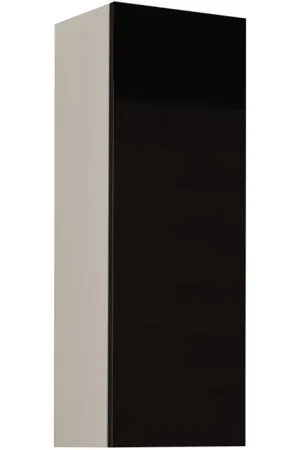 Verticale vitrinekast met volledige deuren 90 GOVI VG5B Wit / Zwart Glans Hete Deal