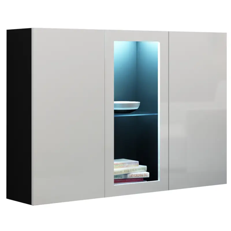 Seizoensaanbieding Commode GOVI VG7C Zwart / Witte Glans