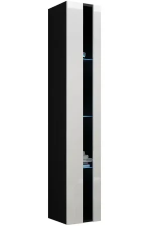 Aanbieding Verticale vitrine GOVI NEW VG8C Zwart / Witte Glans
