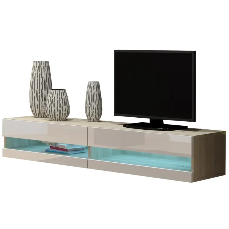 Goedkoop RTV Commode 180 GOVI NEW VG9E Sonoma Eikenhout / Witte Glans