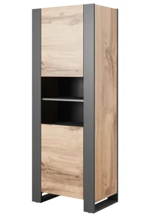 Bestseller Vitrine WOODY eik wotan / antraciet
