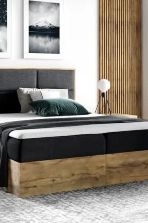 Beperkt Aanbod Continentaal bed ROSA 180x200 zwart