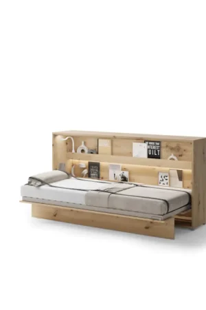Finale Uitverkoop Horizontale opklapbed 90x200 artisan eiken BED CONCEPT BC06