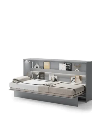 Superprijs Horizontale opklapbed 90x200 grijs BED CONCEPT BC06
