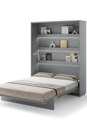 Uitverkoop Verticale opklapbed 160x200 grijs BED CONCEPT BC12