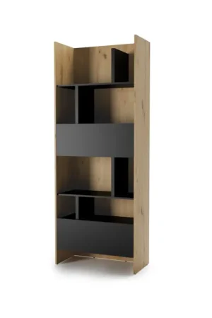 Boekenkast 84x218 artisan eiken/zwart BED CONCEPT BC22 Bestseller