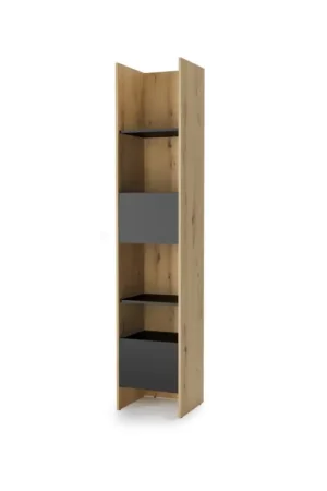 Boekenkast 44x218 artisan eiken/zwart BED CONCEPT BC23 Premium