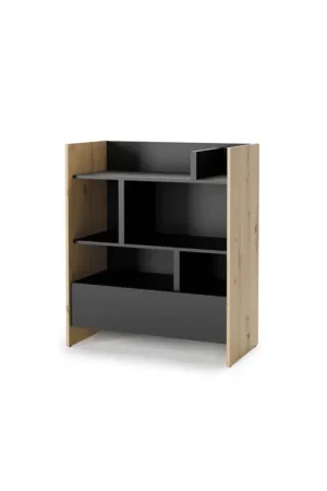 Betaalbaar Boekenkast 92x108 artisan eiken/zwart BED CONCEPT BC25