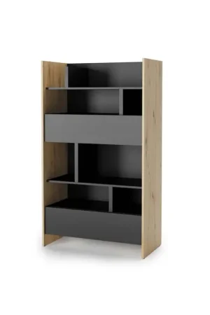 Boekenkast 92x158 artisan eiken/zwart BED CONCEPT BC27 Betaalbaar