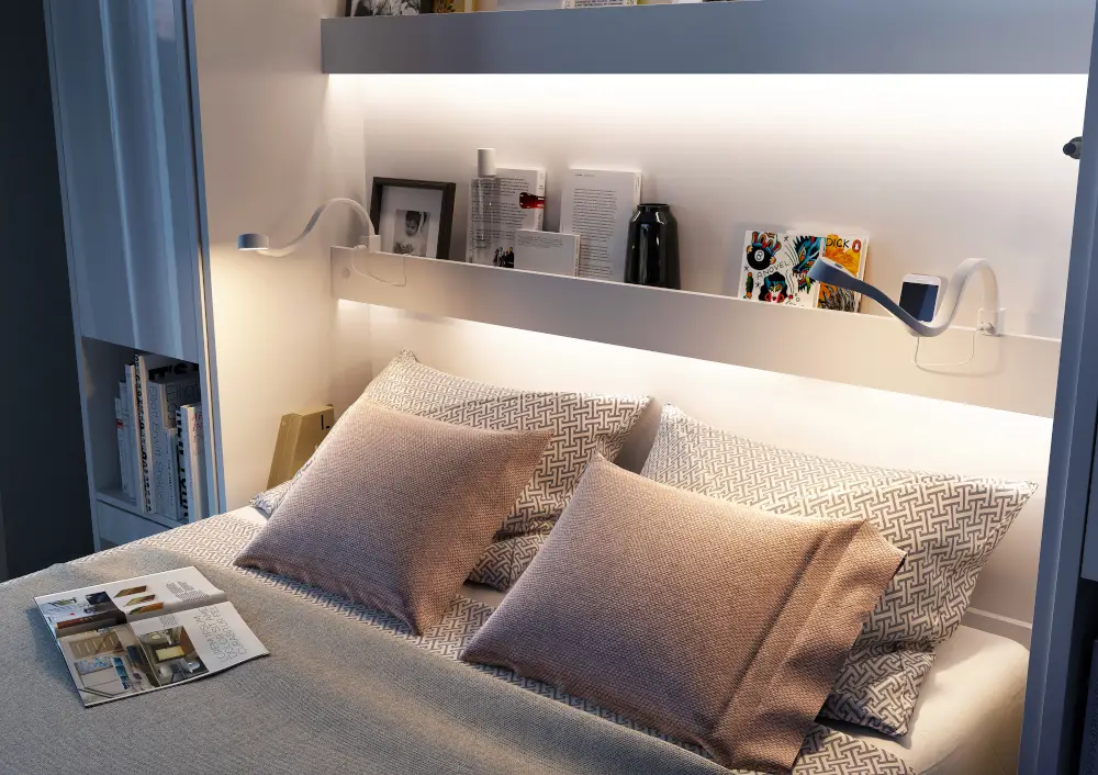 Witte LED-verlichting voor de planken van opklapbed BC05 en BC06 Beste Prijs