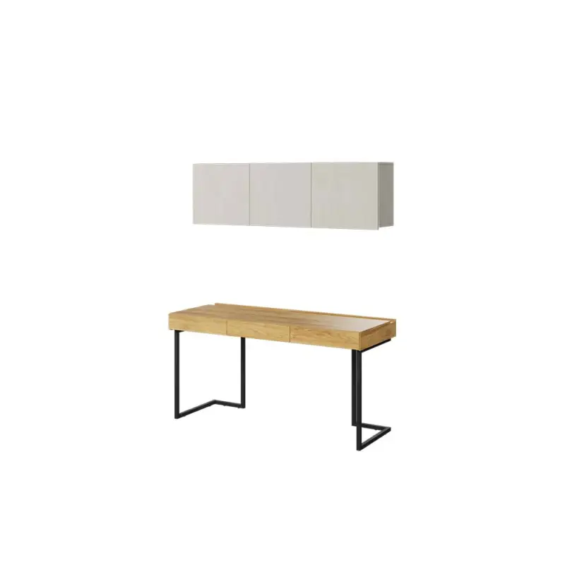 Seizoensaanbieding Jeugdmeubelen TEEN FLEX SET 10A Silk Flou / Hikora Naturel