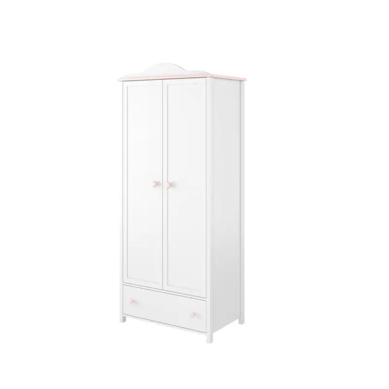 Kast 2-deurs verdeeld wit/roze LUNA LN12 Beperkte Voorraad
