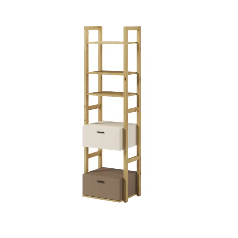 Snelle Levering Rek 51 met 2 lades eiken artisan/beige/truffel LENNY LY03