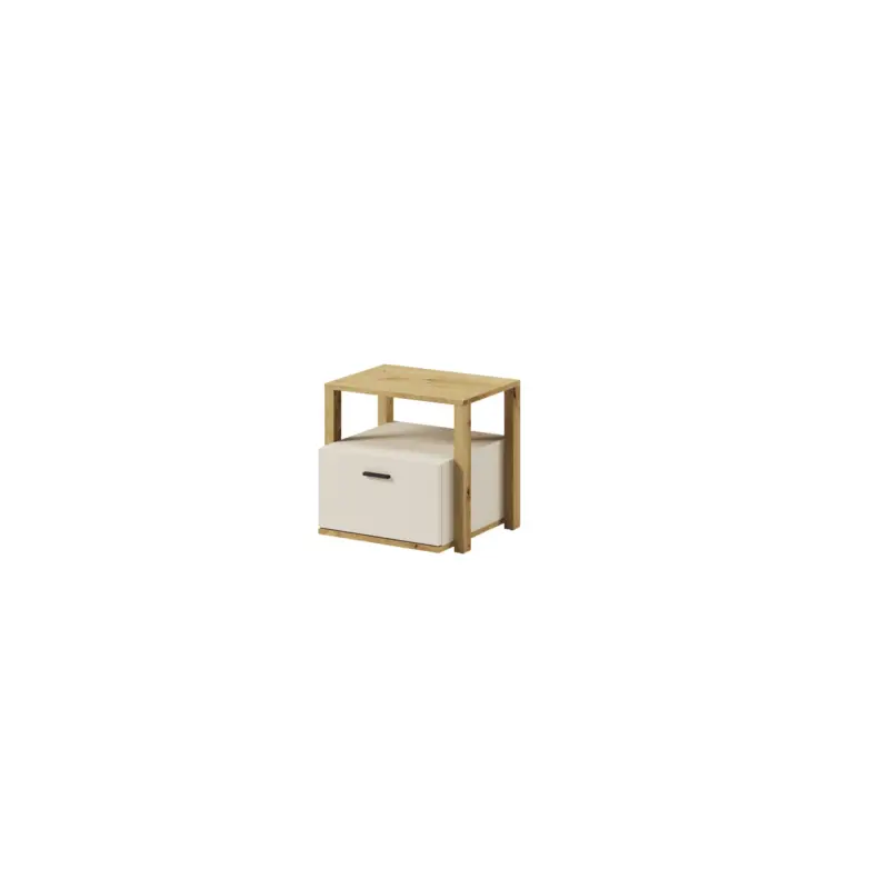 Nachtkastje eiken artisan/beige/truffel LENNY LY07 Lage Kosten
