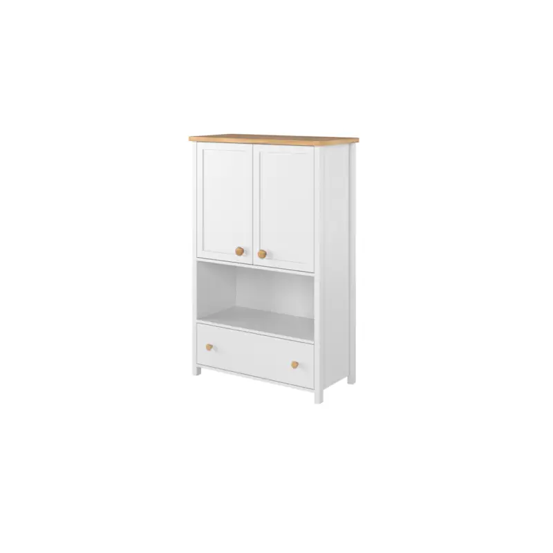 Commode 2 deuren 1 lade wit/Nash eiken STORY SO11 Merkproduct