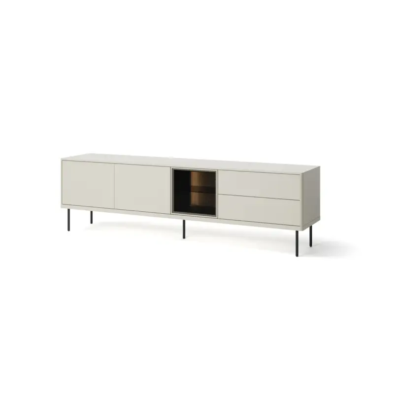 Favoriet RTV-dressoir 2D2S1W met verlichting kasjmier/donker eiken EPIRO EP07