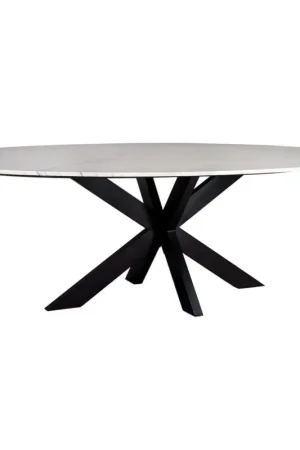 Koop Online Richmond Eettafel Lexington Ovaal 230cm Wit Carrara Marmer