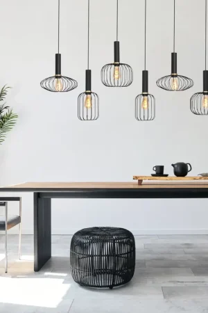 Steinhauer Hanglamp Aureole 6-Lichts Zwart Express Levering