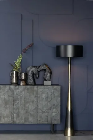 Woood Blackout Too Staande Lamp Metaal Zwart/brass Uitverkoop