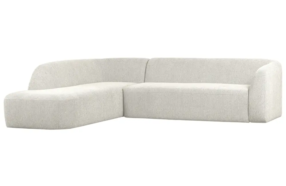 BePureHome Hoekbank Sloping Links Pearl Melange Seizoensaanbieding