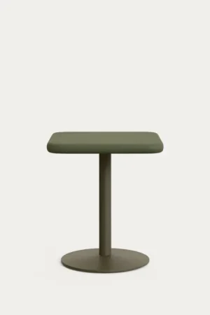 Kave Home Buitentafel Esilda met Groen Cementen Tafelblad 70x70cm Onderstel Ø55x72cm Dagaanbieding