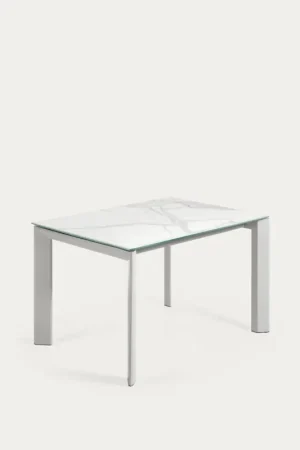 Bestseller Kave Home Uitschuifbare Tafel Axis Porselein met Grijs Poten 120 (180)cm