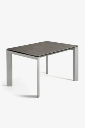 Koopje Kave Home Uitschuifbare Tafel Axis Porselein Donkergrijs 140 (200)cm