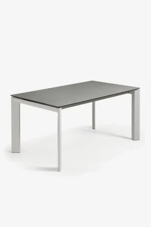 Kave Home Uitschuifbare Tafel Axis Porselein en Grijs Poten 160 (220)cm Hoge Kwaliteit