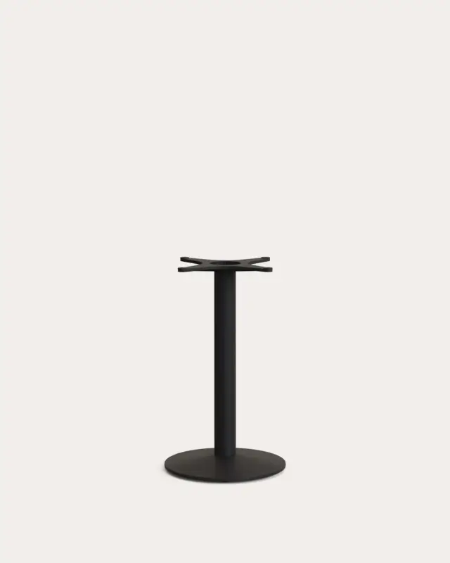 Kave Home Statafelpoot Esilda met Kleine Ronde Metalen Voet Zwart Gelakt Voordeelprijs
