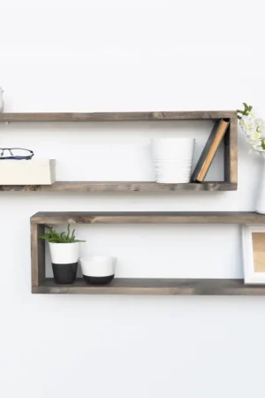 Rechtstreeks Van De Fabrikant Wandplank Sjoerd Walnoot Set van 2