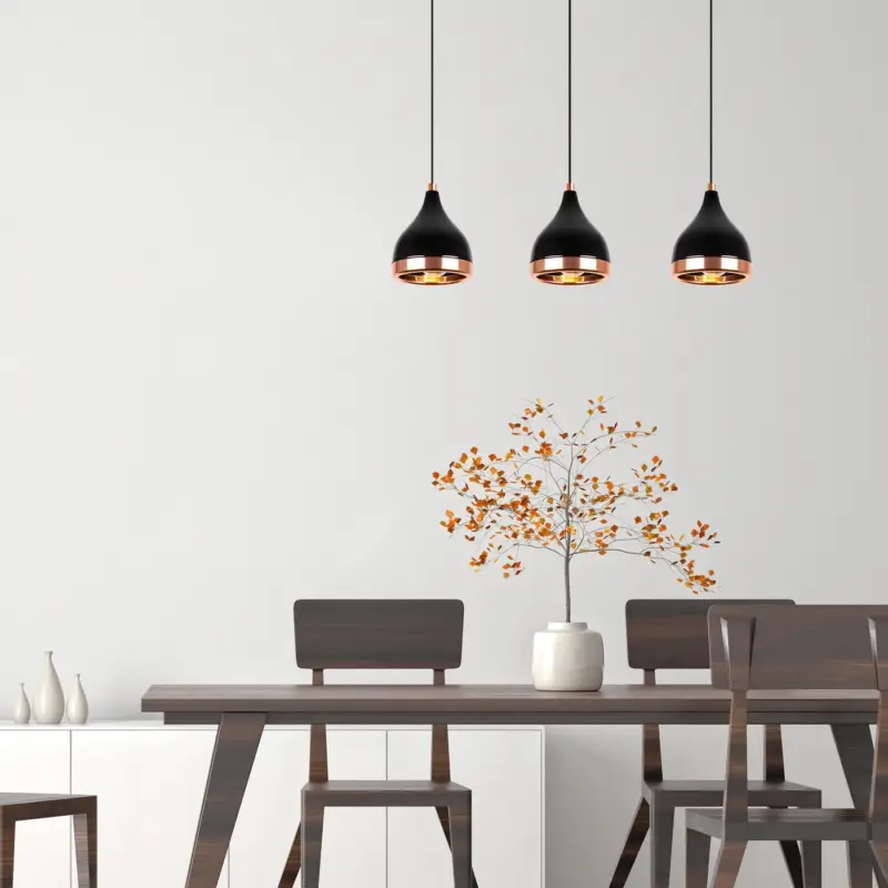 Gecertificeerd Hanglamp Yildo Zwart/Koper 3-Lichts