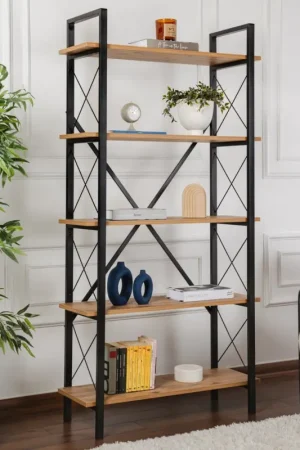 Snelle Levering Wandkast Elysian Lichtbruin/Zwart 180cm