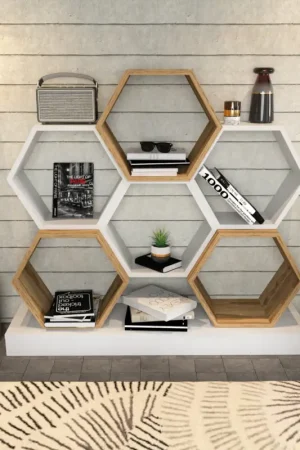 Express Levering Boekenkast Cicek Wit/Naturel 120cm