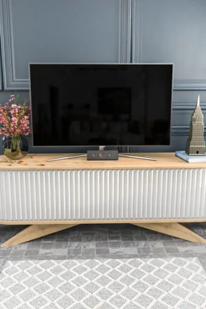 Tv-meubel Stor Wit/Naturel 180cm Gecertificeerd