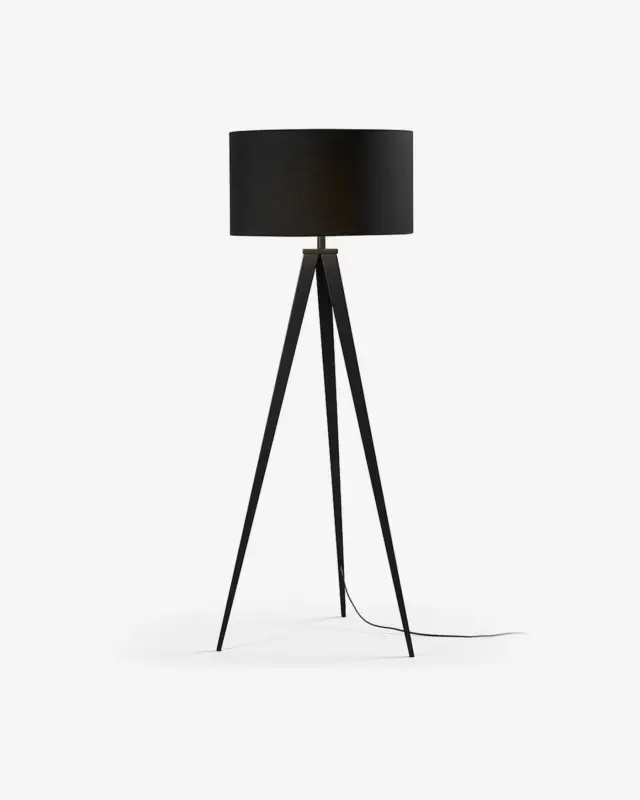 Koop Online Kave Home Staande Lamp Iguazu Zwart