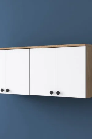 Superprijs Wandkast Bayburt Walnoot Wit 120cm