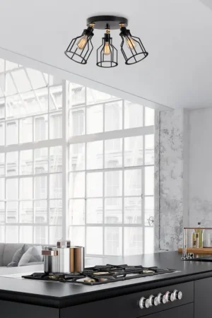 Hanglamp Alacati 3-Lichts Rond Zwart Goedkoop