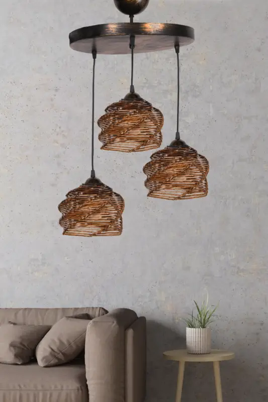 Hanglamp Vendre 3-Lichts Bruin Premium