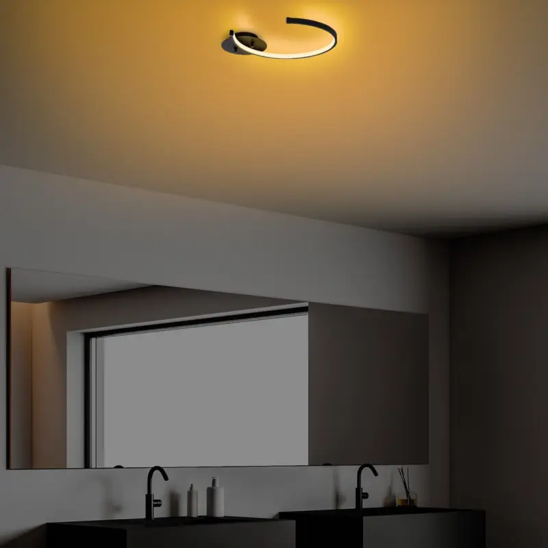Plafondlamp Moon Zwart Flitsaanbieding