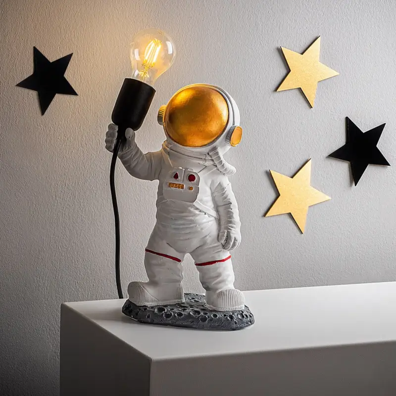 Speciale Aanbieding Tafellamp Astronaut Wit/Goud