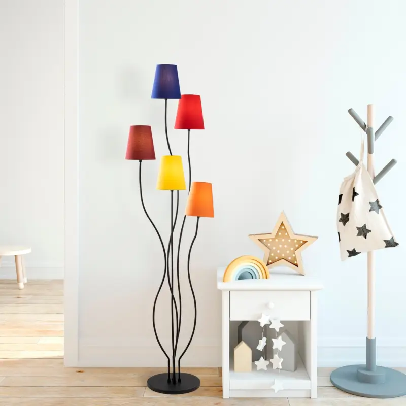 Beperkte Voorraad Vloerlamp Bonibon Regenboog/Zwart