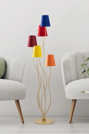 Koop Vandaag Vloerlamp Bonibon Regenboog/Goud