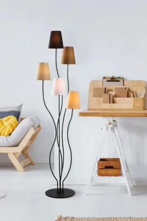 Vloerlamp Bonibon Neutraal/Zwart Korting